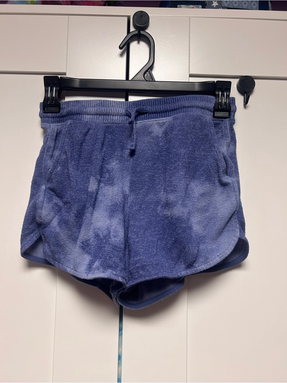 Kids Terry Cloth Shorts in Blue with Elastic Waist
